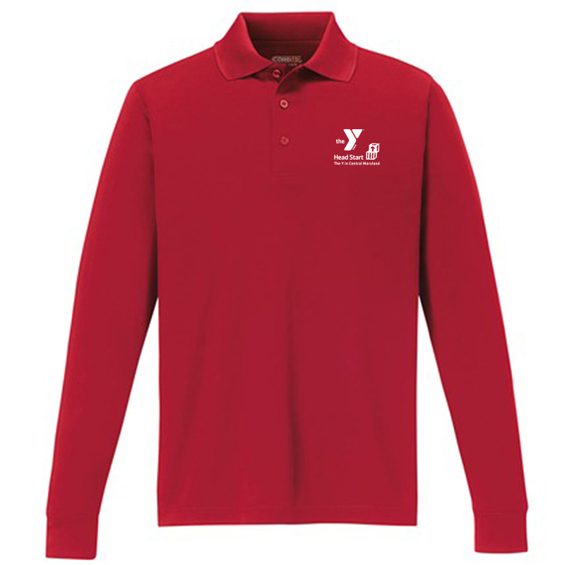 HeadStart Long-Sleeve Piqué Polo - Red  (Assoc)