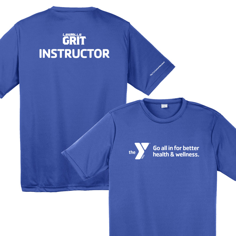 Les Mills Grit Competitor Tee: All In - Royal (Assoc)