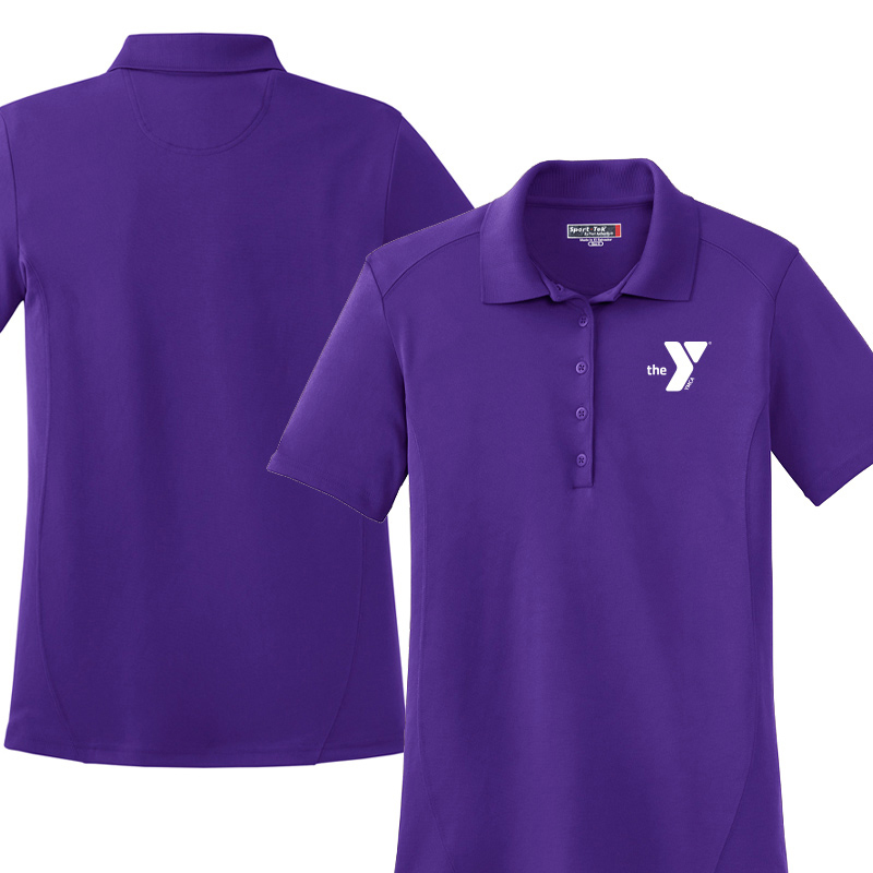 Preschool Ladies Raglan Accent Polo - Purple (Assoc)