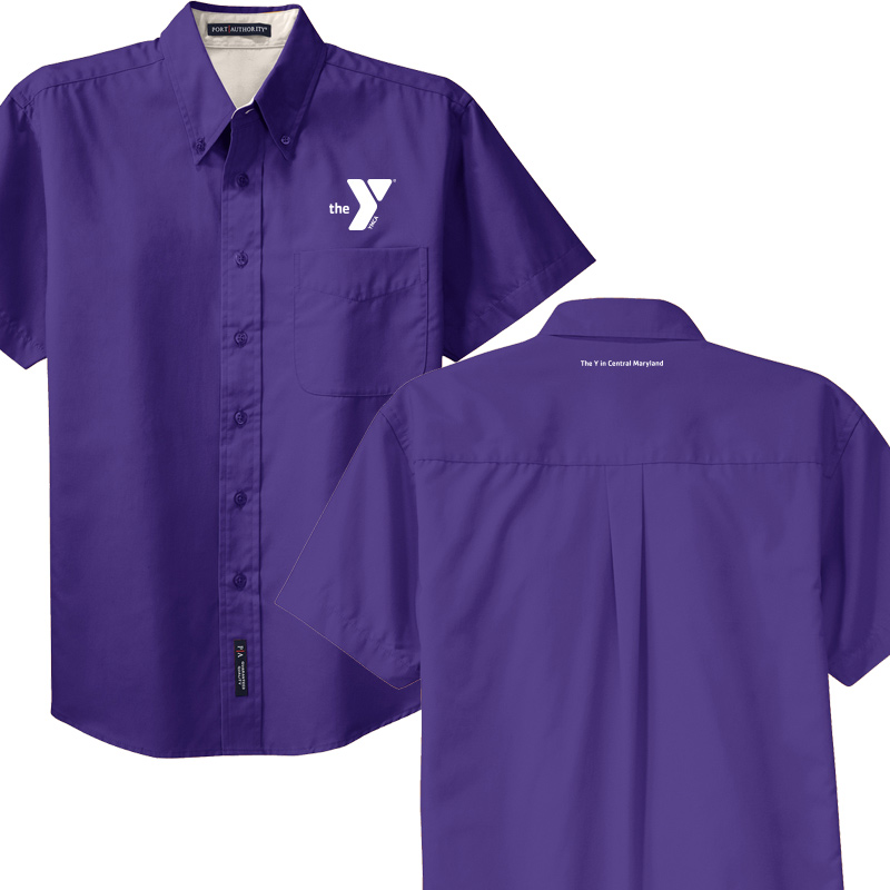 Short Sleeve Easy Care Shirt - Purple (Assoc)