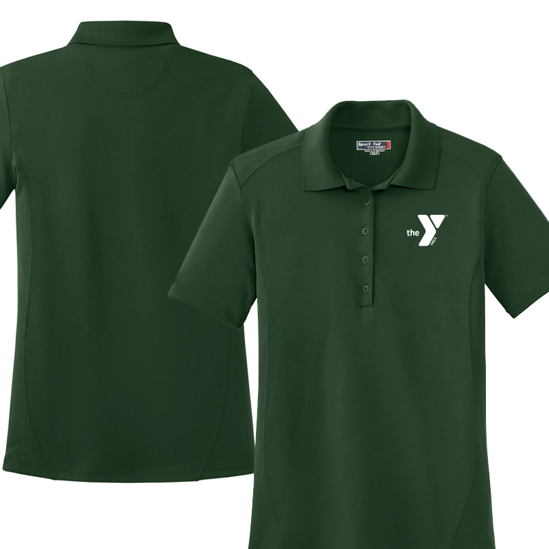 Preschool Ladies Raglan Accent Polo - Forest (Assoc)