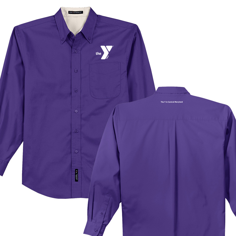 Long Sleeve Easy Care Shirt - Purple (Assoc)